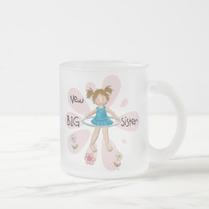 Hula Hoop New Big Sister Frosted Glass Coffee Mug