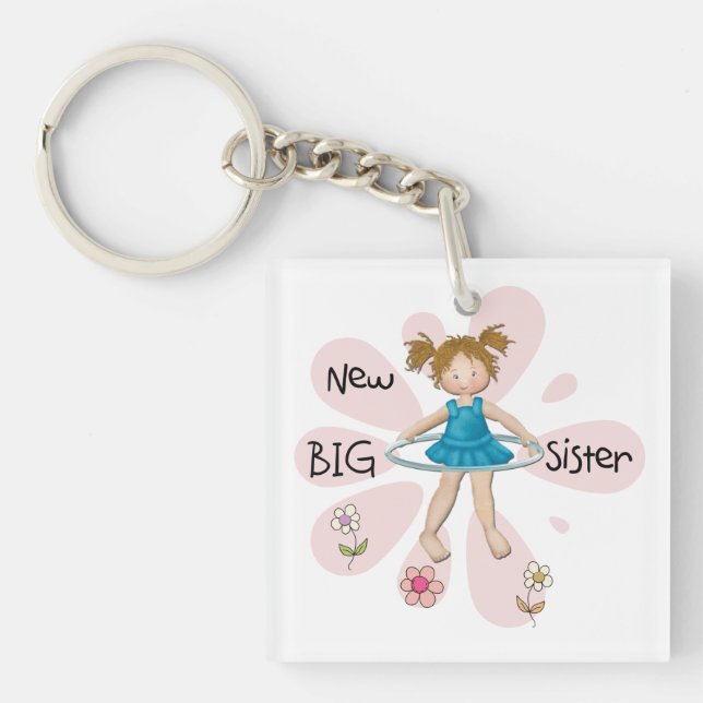 Hula Hoop New Big Sister Keychain (Front)