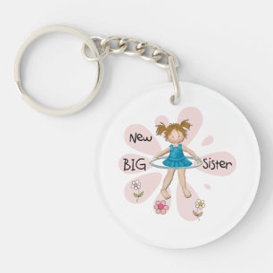 Hula Hoop New Big Sister Keychain