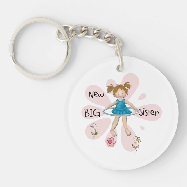 Hula Hoop New Big Sister Keychain (Front)