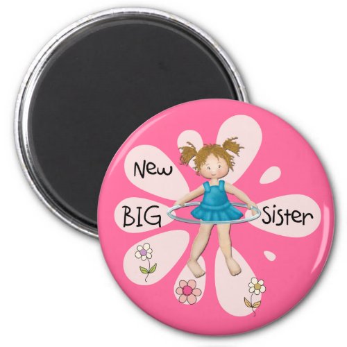 Hula Hoop New Big Sister Magnet