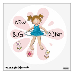 Hula Hoop New Big Sister Wall Sticker