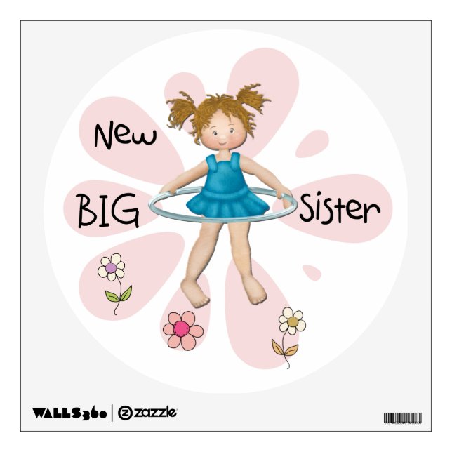 Hula Hoop New Big Sister Wall Sticker (Front)