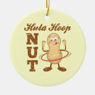 Hula Hoop Nut Ceramic Ornament