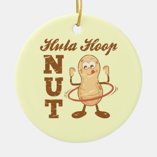 Hula Hoop Nut Ceramic Ornament