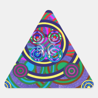Hula Hoop Round Colorful Circles Triangle Sticker