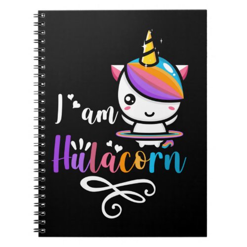 Hula Hoop Unicorn Hooping Girls Hoop Dance Notebook