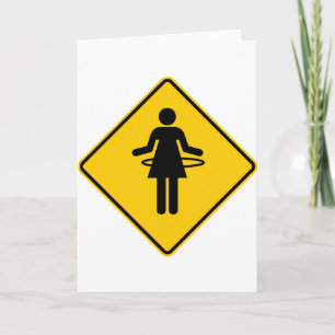 Hula Hoop Zone Highway Sign Card