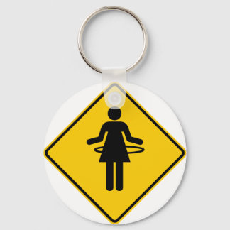 Hula Hoop Zone Highway Sign Keychain