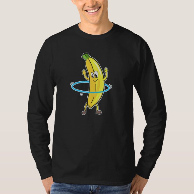 Hula Hooper Workout Hula Hooping Dancing Banana T-Shirt (Front)