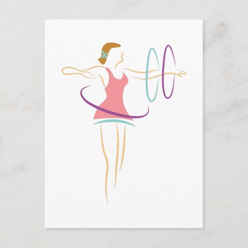 Hula Hoops Postcard