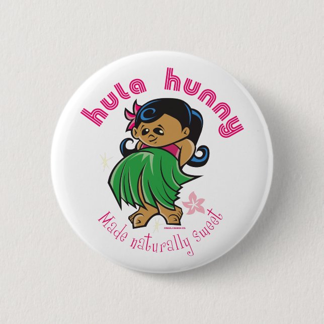 Hula Hunny Button (Front)