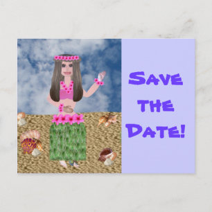 Hula Lula Announcement Postcard