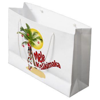 Hula Mele Kalikimaka Christmas Gift Bag Large by MoonArtandDesigns at Zazzle