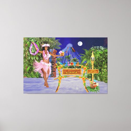 Hula On Over To Our Luau Canvas Print