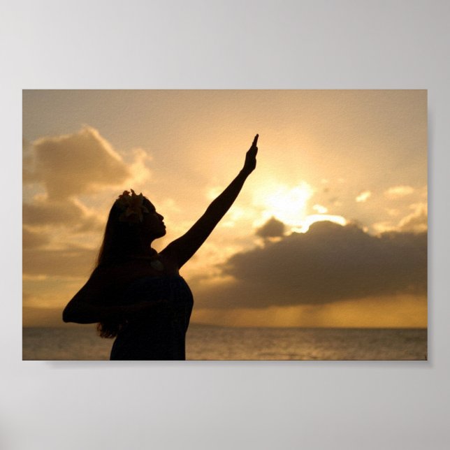 Hula on the Beach Poster (Front)