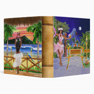 Hula Over to Our Luau 3 Ring Binder