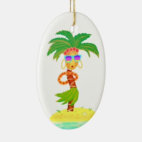 Hula Palm Ornament