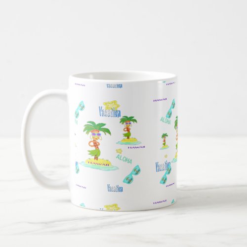 Hula Palm Vacation Coffee Mug