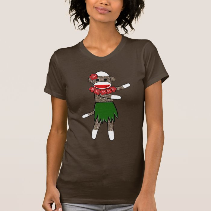 Hula Sock Monkey by lil kolohe Jessica Shirts