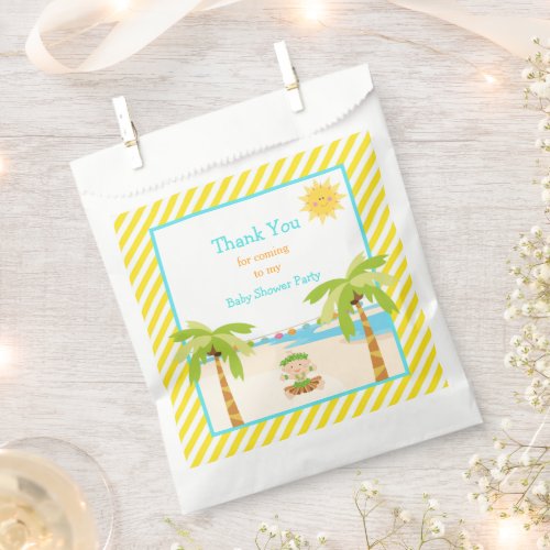Hula Tropical Boy Baby Shower Party Favor Bag