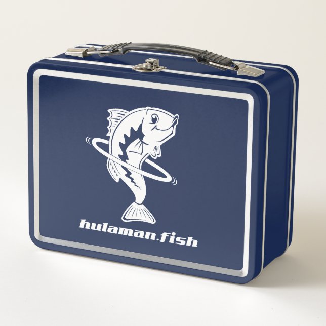 HulaMan Metal Lunch Box Blue (Front)
