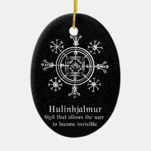 Hulinhjálmur – Norse Sigil of Invisibility Ceramic Ornament