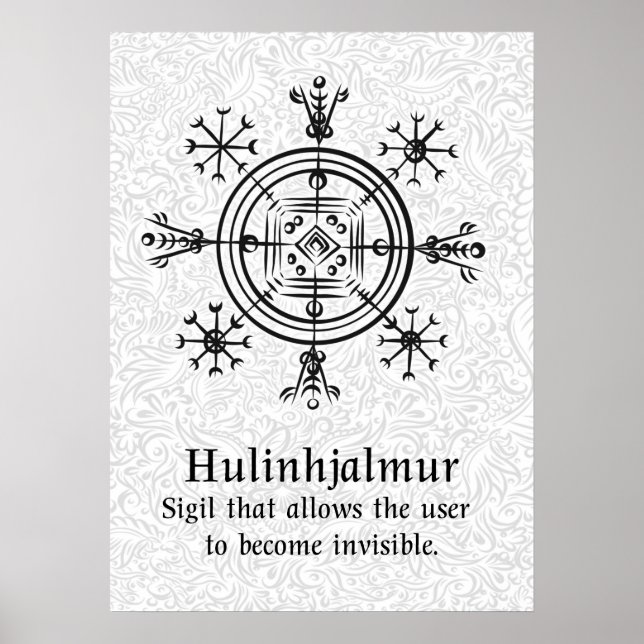 Hulinhjálmur – Norse Sigil of Invisibility Poster (Front)
