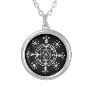 Hulinhjálmur – Norse Sigil of Invisibility Silver Plated Necklace