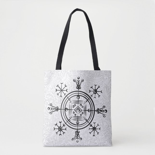 Hulinhjálmur – Norse Sigil of Invisibility Tote Bag (Front)