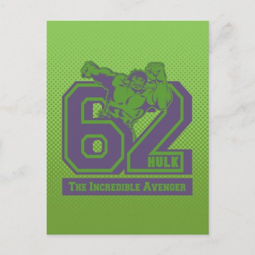 Hulk 62 Collegiate Badge Postcard