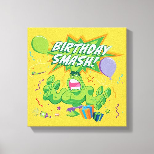Hulk Birthday Smash Canvas Print