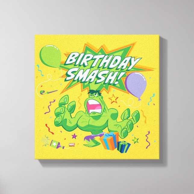 Hulk Birthday Smash Canvas Print (Front)
