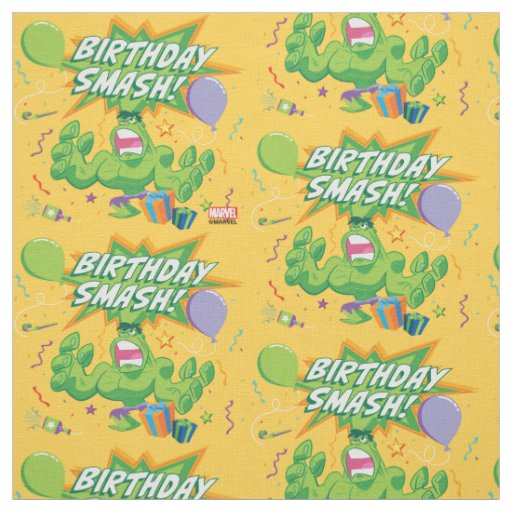 Hulk Birthday Smash Fabric