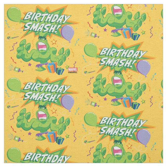 Hulk Birthday Smash Fabric (Swatch)