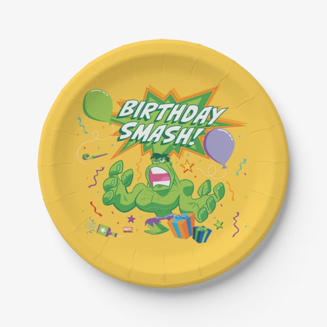Hulk Birthday Smash Paper Plates (Front)
