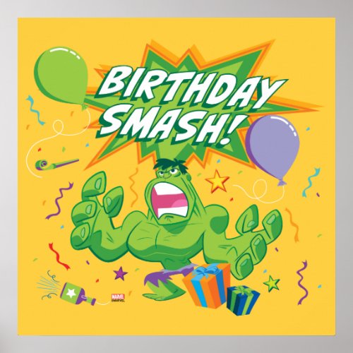 Hulk Birthday Smash Poster