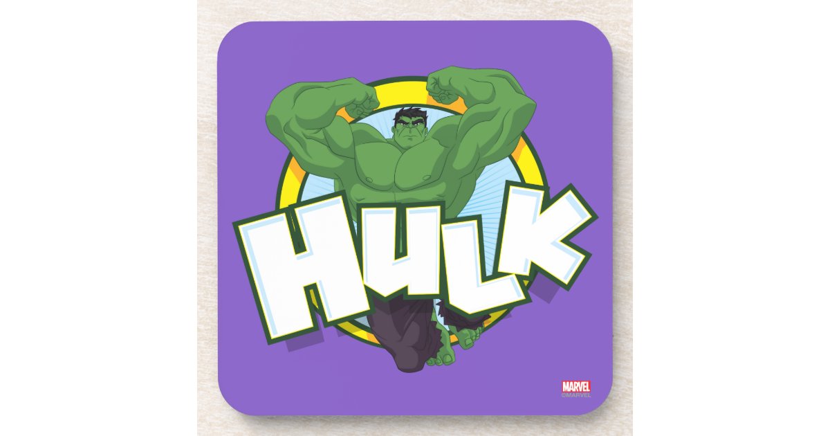 Hulk Character and Name Graphic Coaster | Zazzle