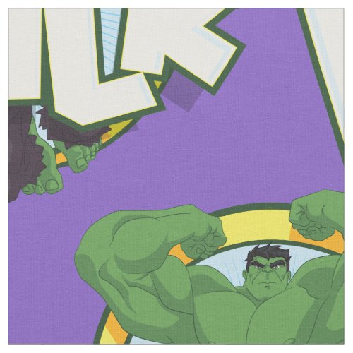 Hulk Character and Name Graphic Fabric