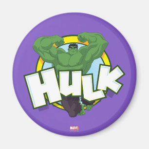 Hulk Character and Name Graphic Magnet