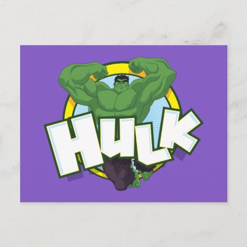 Hulk Character and Name Graphic Postcard