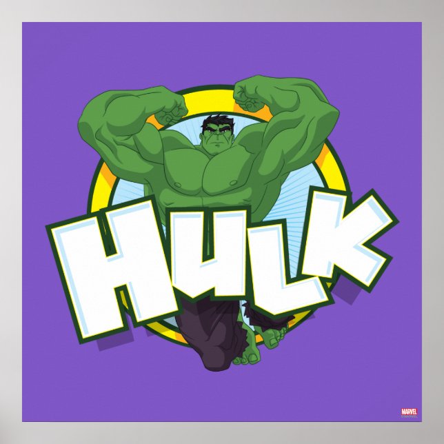 Hulk Character and Name Graphic Poster (Front)