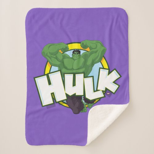 Hulk Character and Name Graphic Sherpa Blanket