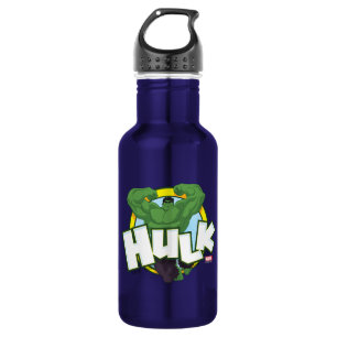 Hulk Character and Name Graphic Stainless Steel Water Bottle
