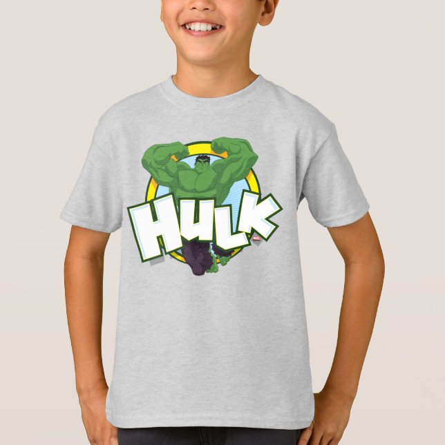 Hulk Character and Name Graphic T-Shirt (Front)