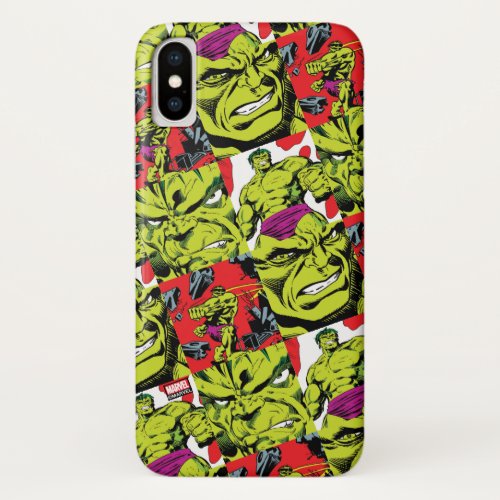 Hulk Comic Block Pattern iPhone X Case