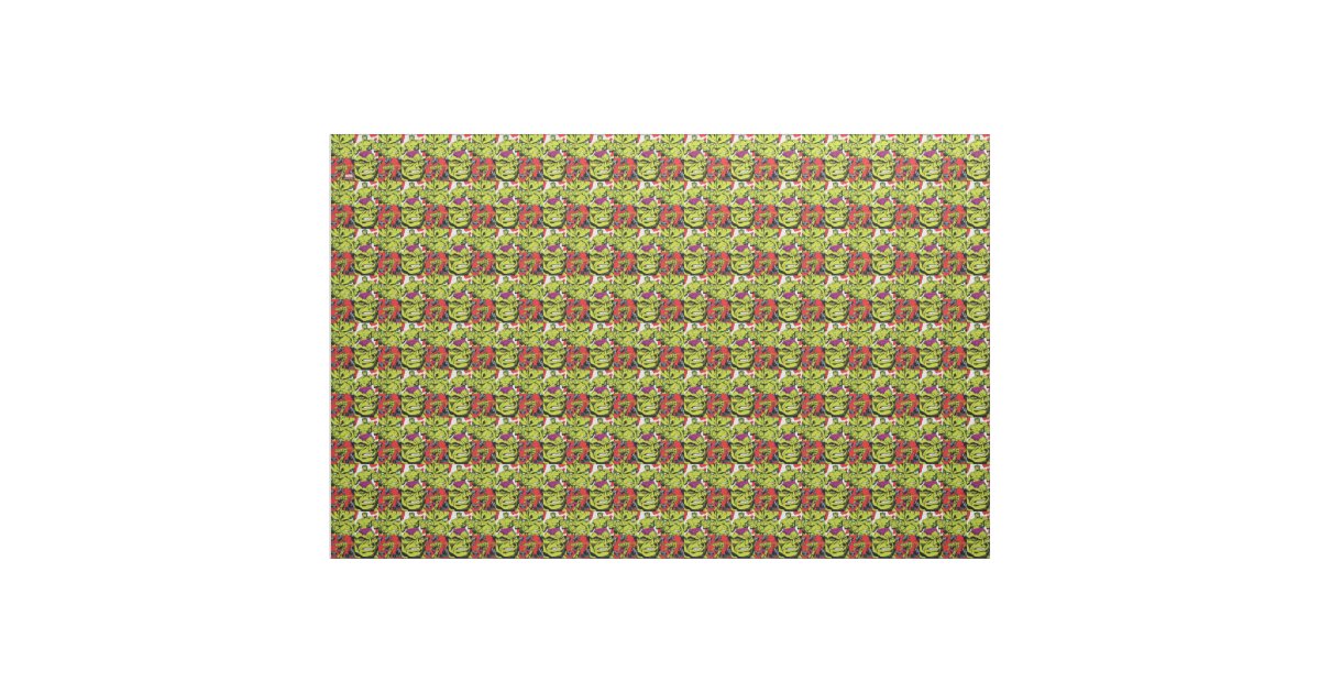 Hulk Comic Block Pattern Fabric | Zazzle