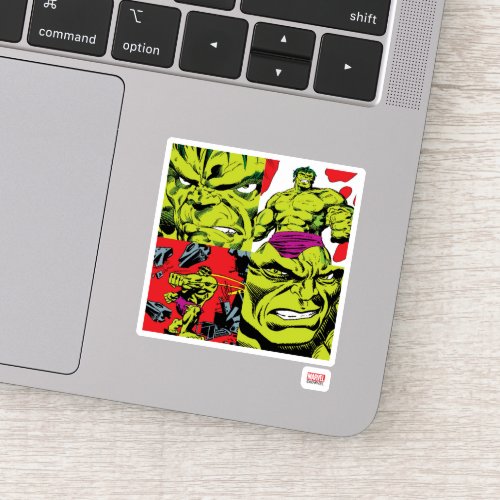 Hulk Comic Block Pattern Sticker
