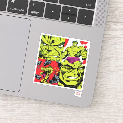 Hulk Comic Block Pattern Sticker