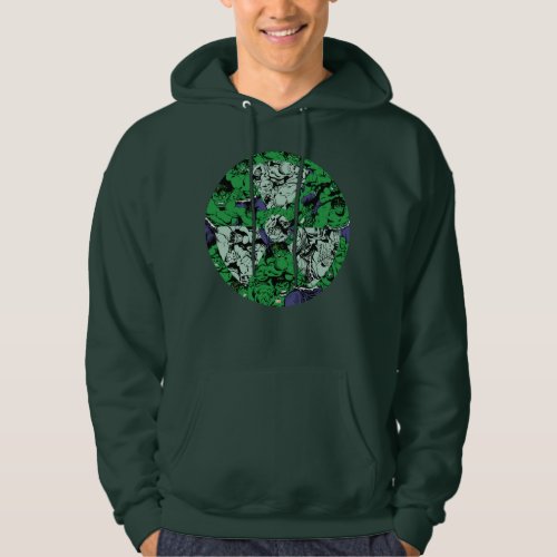 Hulk Comic Patterned Radioactive Symbol Hoodie